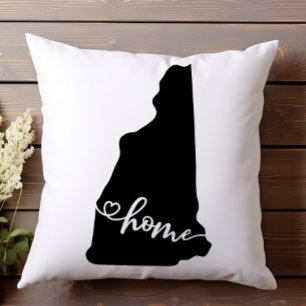 Coussin Home State Outline Heart New Hampshire