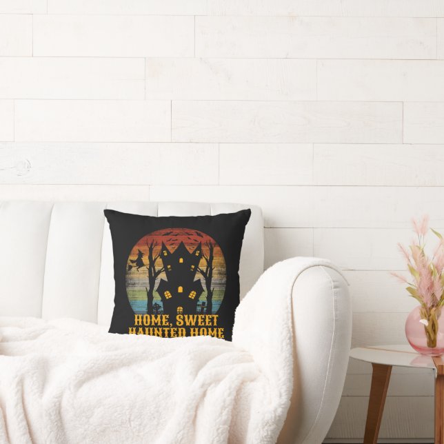 Coussin HOME SWEET HAUNTED HOME drôle halloween (Canapé)