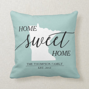 Coussin Home Sweet Home Nom de famille Nom de famille Jeu