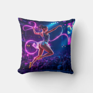 Coussin Hommage à la gymnastique rythmique et néon