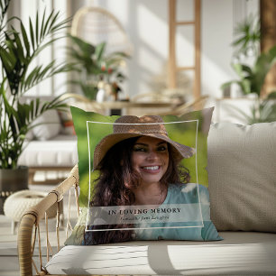 Coussin Hommage commémoratif simple photo classique
