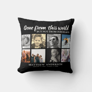 Coussin Hommage Photo Collage Memorial