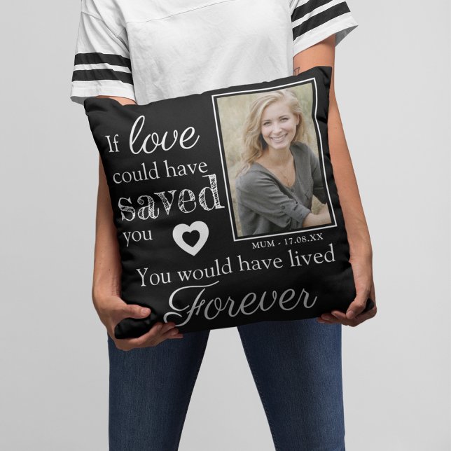 Coussin Hommage relatif Souvenir 2 Photo Mémorial (Créateur téléchargé)