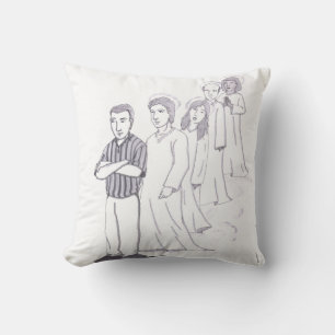 Coussin Homme adulte debout les bras croisés devant