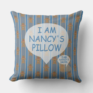 Coussin Homme de pain d'épices amusant et fantaisiste