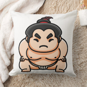 Coussin Homme de sumo japonais drôle