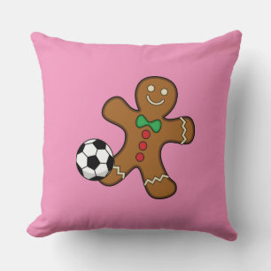 Coussin Homme en pain d'épices jouant au football