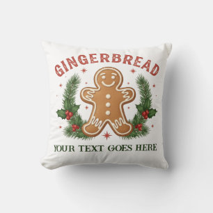 Coussin Homme en pain d'épices personnalisé Noël