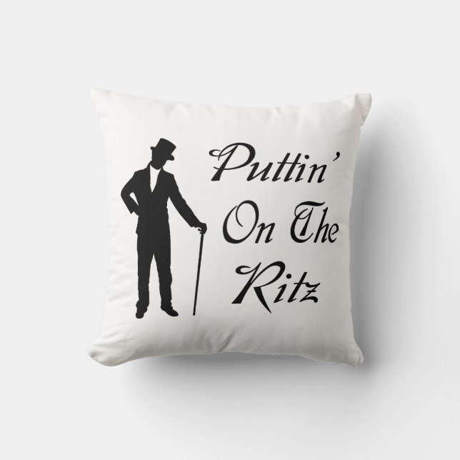 Coussin Homme pimpant Puttin sur le Ritz (Recto)