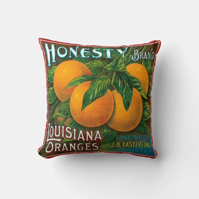 Coussin Honesty Louisiana Oranges (Recto)