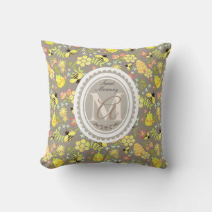 Coussin Honey Bee Grey