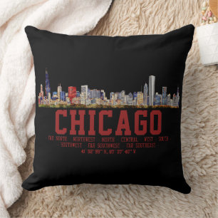 Coussin Horizon de Chicago.  Noms de zones et coordonnées