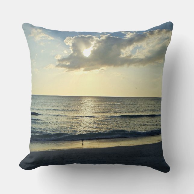 Coussin Horizon Doré à l'Aube (Recto)