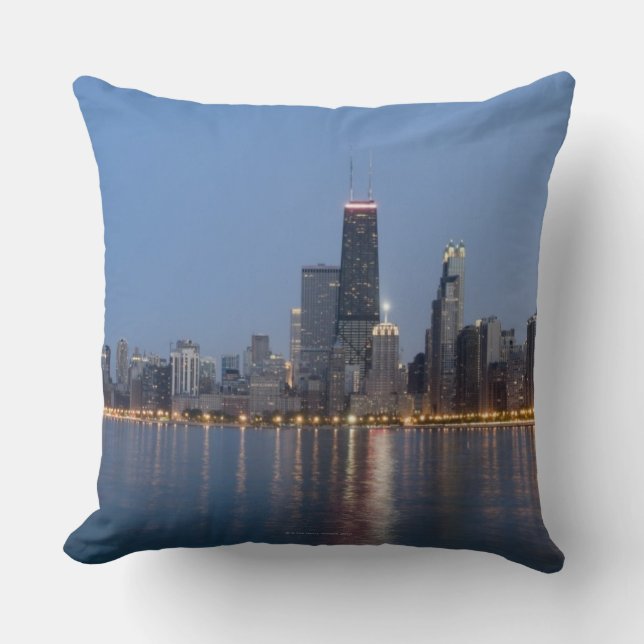 Coussin Horizon du centre de Chicago (Recto)
