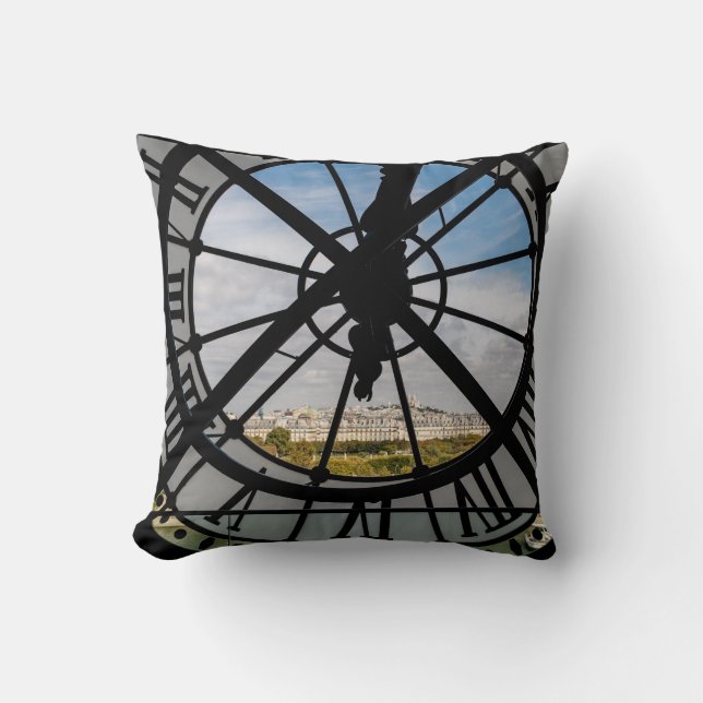 Coussin Horloge géante en verre au Musée d'Orsay - Paris (Recto)