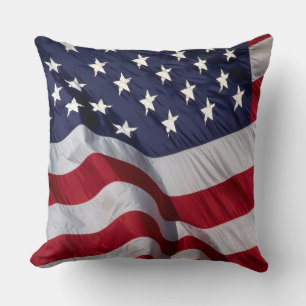 Coussin Horloge murale drapeau américain