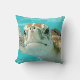 Coussin Horloge ronde de tortue Faux Canvas Imprimer