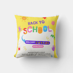 Coussin Horloge scolaire pour les enfants pour la nouvelle