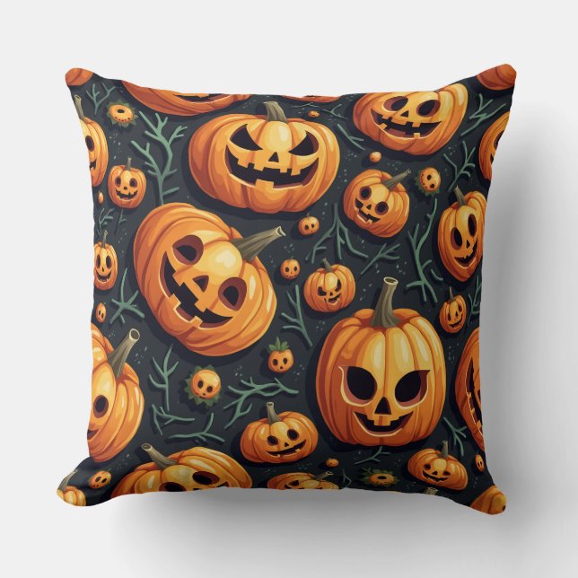 Coussin horreur citrouille (Recto)