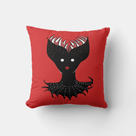Coussin Horreur Demon Girl Black Red Déplaisant