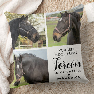 Coussin Horse Memorial Personnalisé 3 Animaux de compagnie
