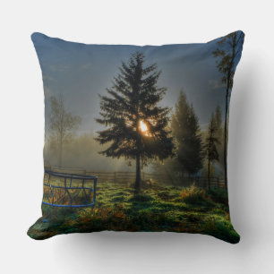 Coussin Horse Ranch Sunrise Nature Photo