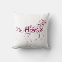 Horse Word Cloud Design unique en Maroon