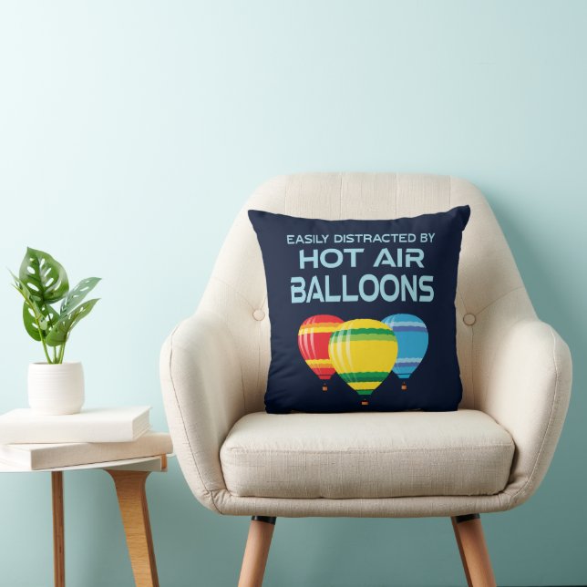 Coussin Hot Air Balloons Funny Quote (Chaise)