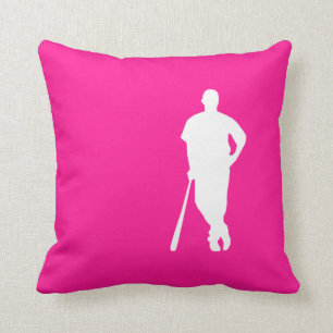 Coussin Hot Pink Baseball; softball