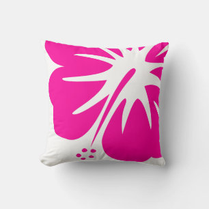 Coussin Hot Pink Hibiscus