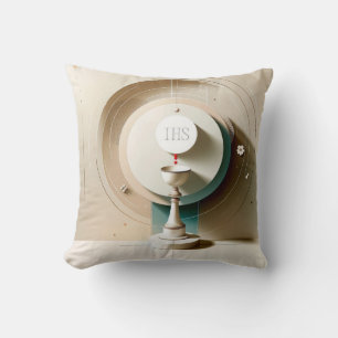 Coussin Hôte de communion de style de groupe zéro et chali