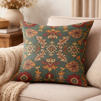 Coussin Housse d'oreiller à impression par bloc de bois Dé