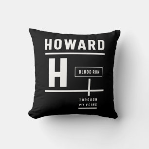 Coussin Howard Nom personnalisé Cadeau Anniversaire