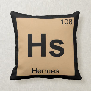 Coussin Hs - Symbole de table périodique de chimie de Her