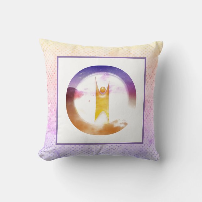 Coussin Humaniste Joyeux Nuages Humains (Recto)