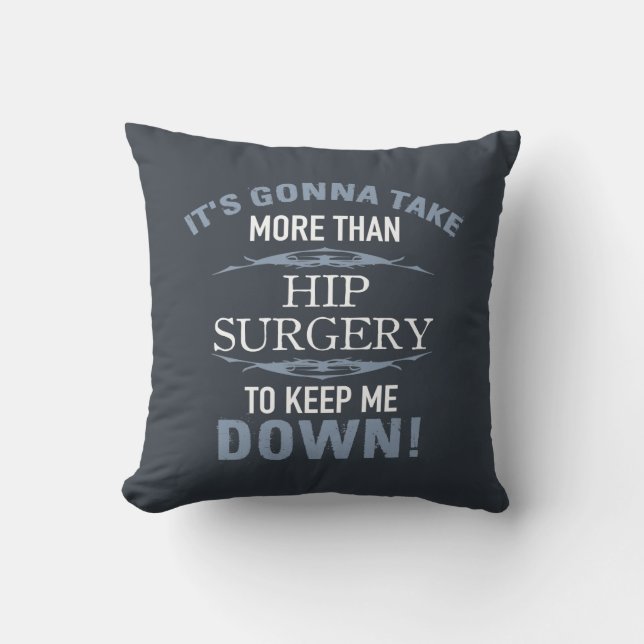 Coussin Humour de chirurgie hanche (Recto)