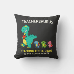 Coussin Humour de professeur Teachersaurus avec de petits
