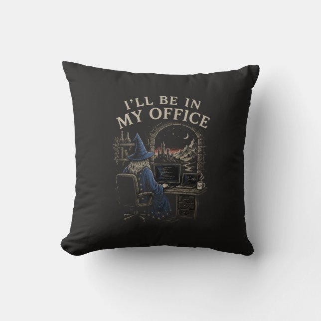 Coussin Humour de programmeur sorcier (Recto)