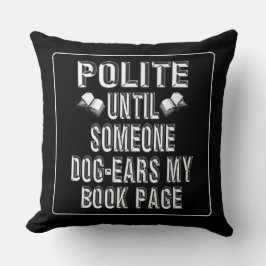 Coussin Humour des livres d'oreille de chien