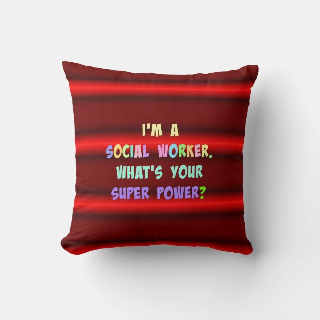 Coussin Humour des travailleurs sociaux (Recto)