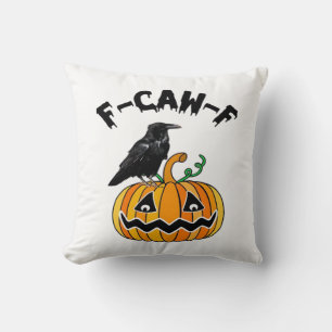 Coussin Humour gothique corbeau drôle F-Caw-F essentiel