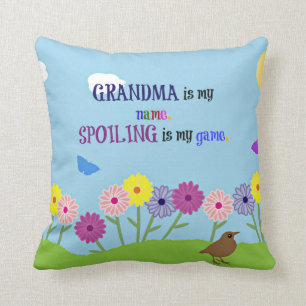 Coussin Humour grand-mère - grand-mère est mon nom...