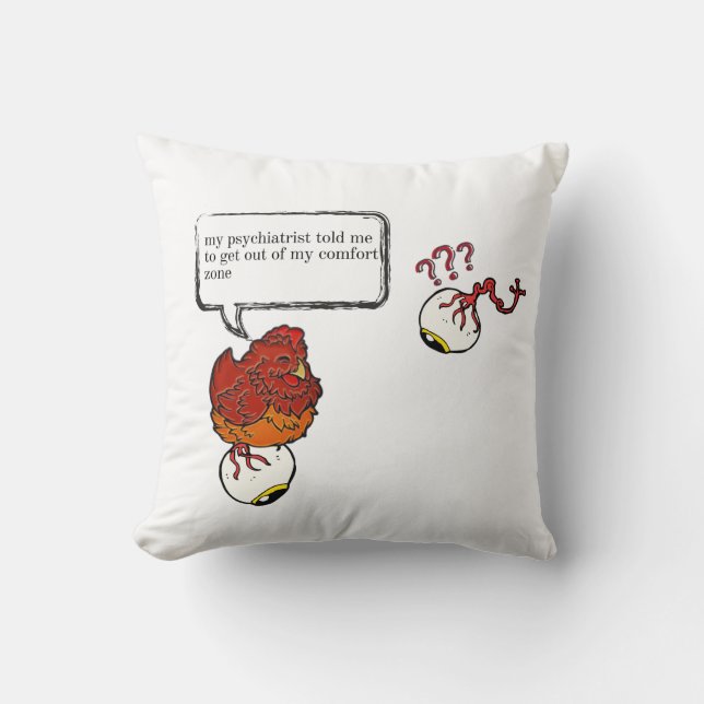 Coussin humour psychiatre (Recto)