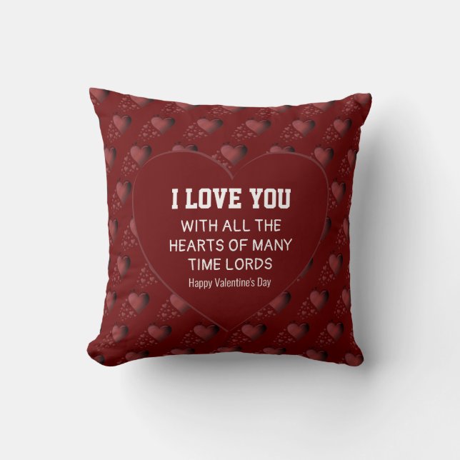 Coussin Humour Valentine | Je t'aime | Coeurs du Seigneur  (Recto)