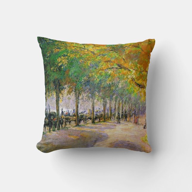 Coussin Hyde Park, oeuvres d'art londoniennes (Recto)