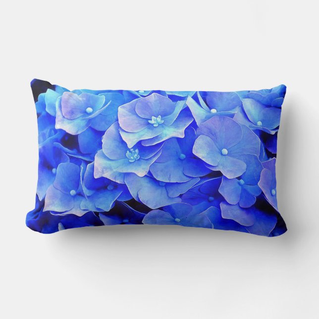 Coussin Hydrangea Blues (Recto)