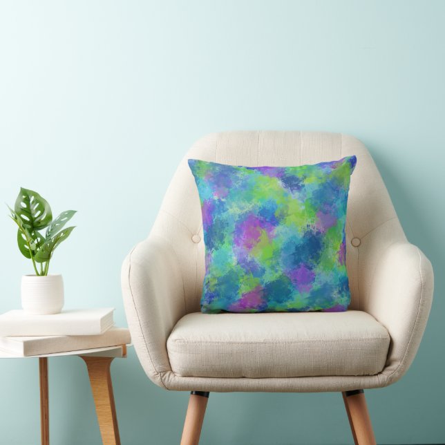 Coussin Hydrangée Abstraite (Chaise)