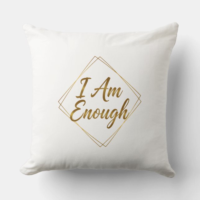 Coussin I Am Enough Minimal Script (Recto)