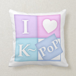 Coussin I coeur K~Pop