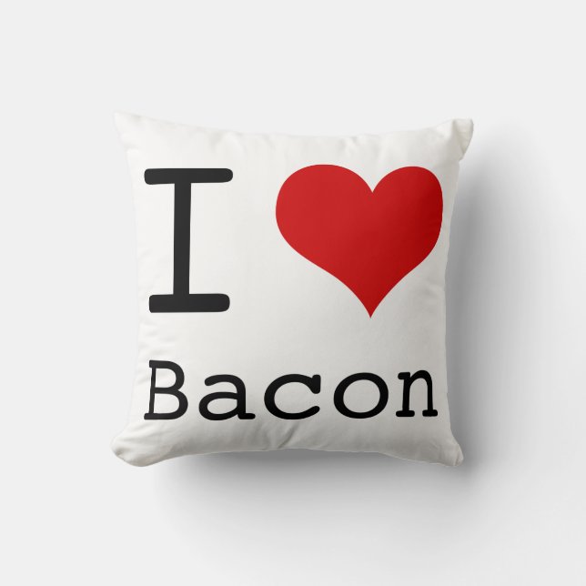 Coussin I heart Bacon (Recto)